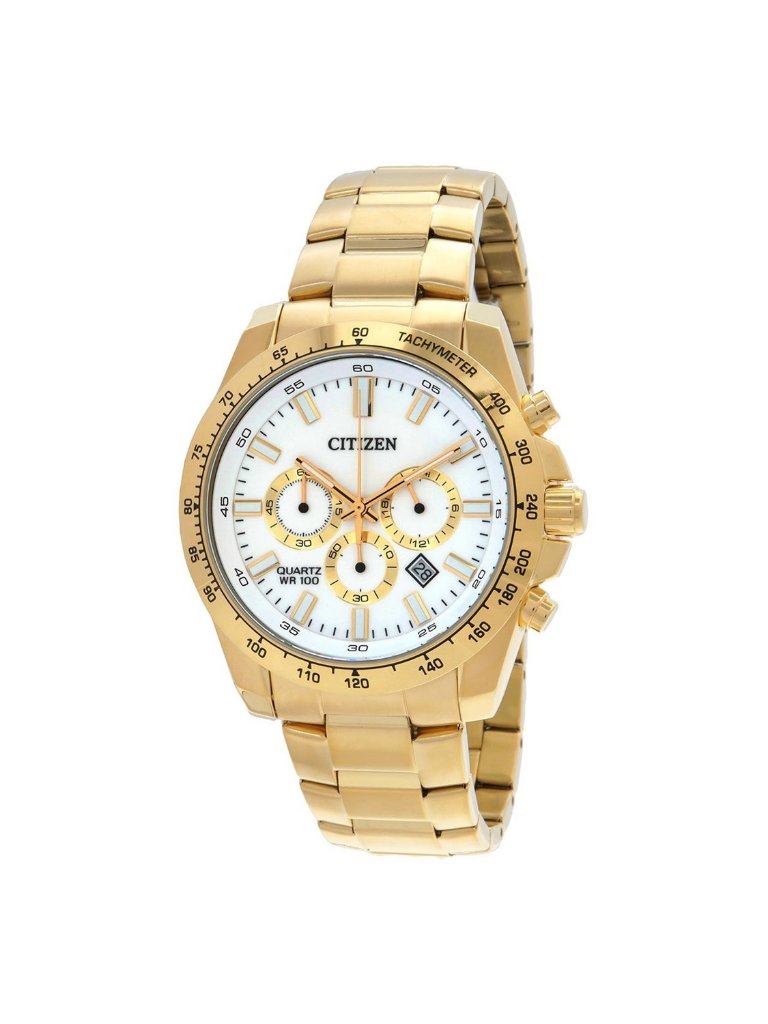 Nwt Citizen Chronograph Quartz White Dial Men's Watch
